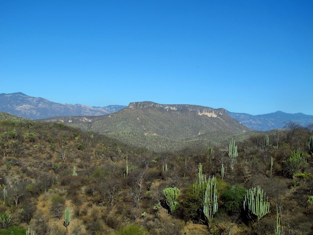 La vista su montagne e valli Messico