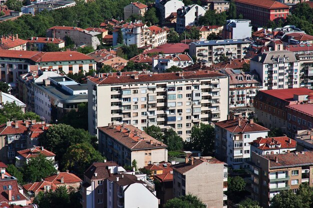 La vista su Plovdiv in Bulgaria