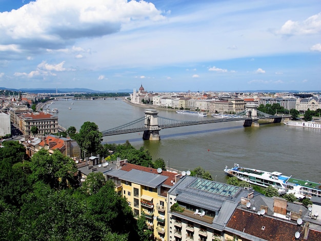 La vista sulla città di Budapest, Ungheria