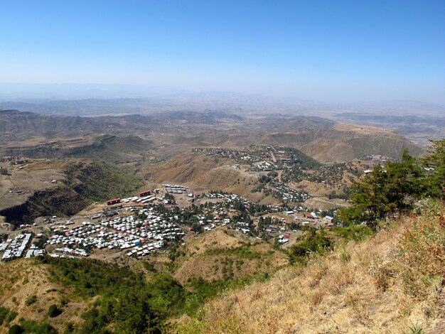 La vista sulla città di Lalibela, Etiopia