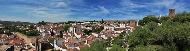 La vista sulla città vecchia Obidos Portogallo