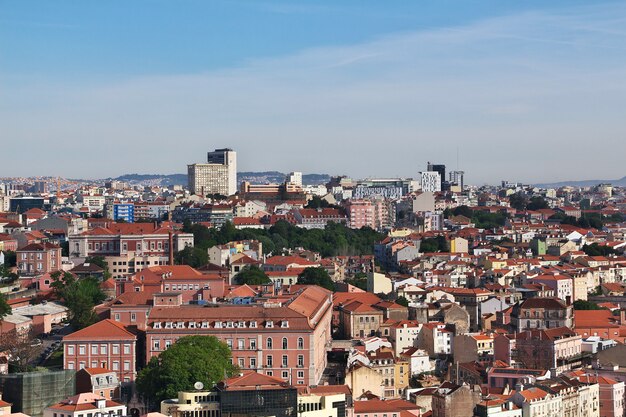 La vista sulla vecchia città di Lisbona, Portogallo