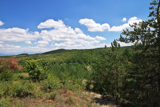 La vista sulle montagne della Bulgaria