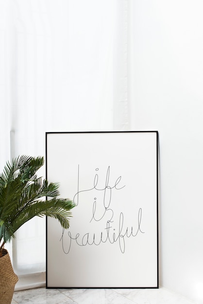 La vita è una bella cornice mockup