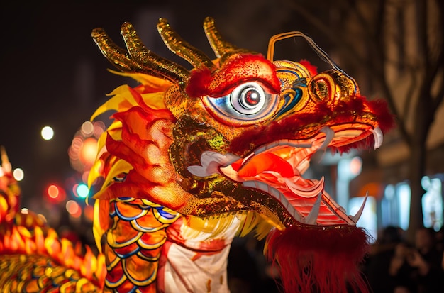 La vivace danza del drago cinese