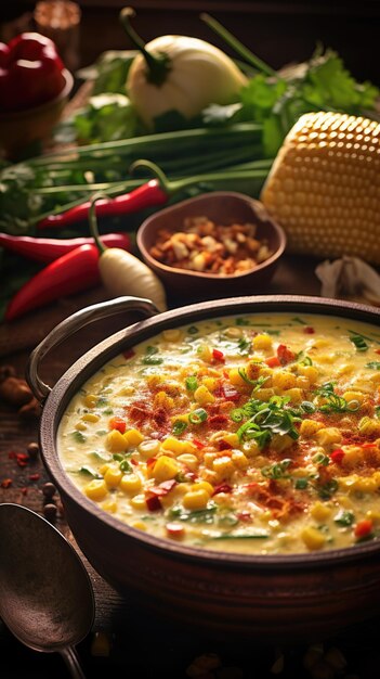 La zuppa di mais è una zuppa di zuppa preparata utilizzando il mais come ingrediente principale