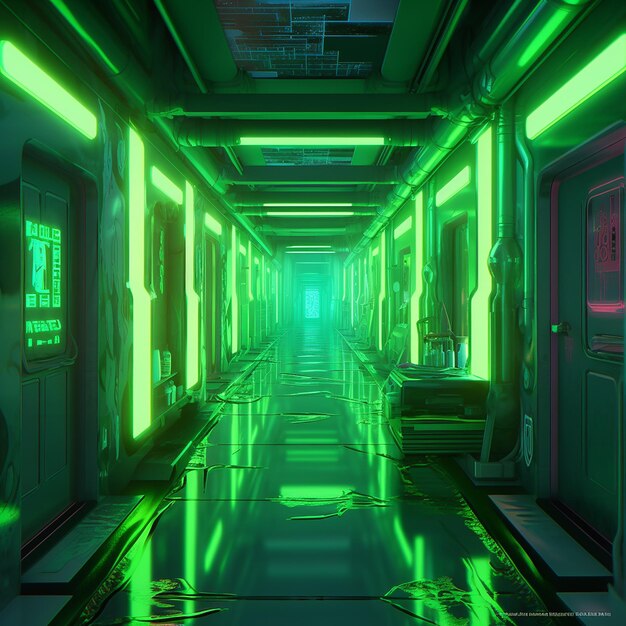 lab_corridor_in_neon_green_synth_colour_vapor_wave_s_0f72c1c261dd4f3697176c8ceddeffc7