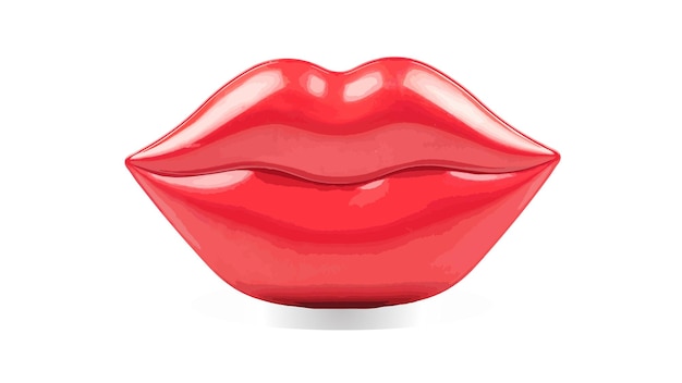 labbro bocca femminile Labbra con rossetto Le labbra della donna si chiudono isolate su sfondo bianco