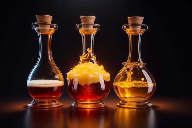 laboratorio di ricerca scientifica ricerca chimica esperimento utensili boccetta provetta bicchiere
