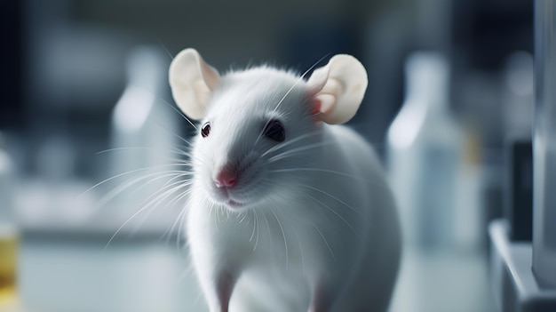 Laboratorio moderno sul posto di lavoro per topi di test di biologia molecolare
