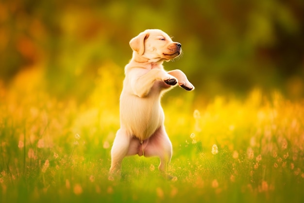 Labrador retriever cane che gioia gioioso giardino bokeh carta da parati