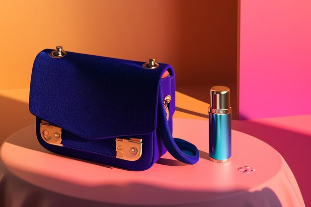 Ladies bagagli borsa a tracolla borsa borsa di lusso rendering pubblicità rendering sfondo