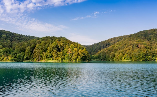 Laghi di Plitvice in Croazia bellissimo paesaggio estivo con acqua turchese