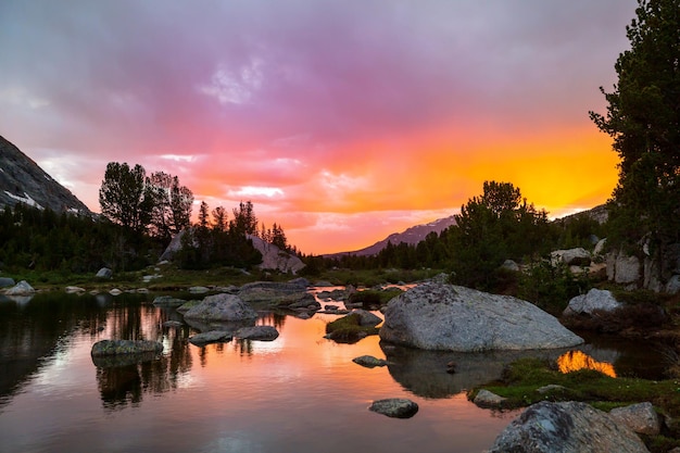 Lago al tramonto