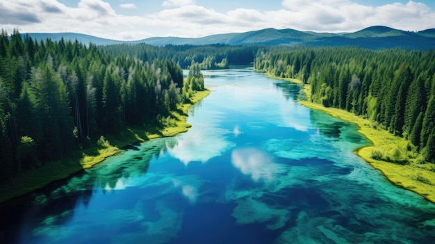 Lago Blu Biei Hokkaido Giappone