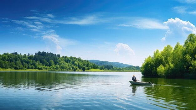 Lago di pesca per i pescatori