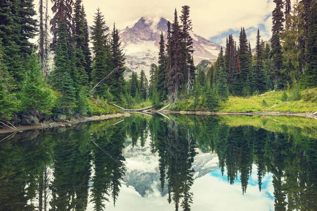 Lago di serenità in montagna