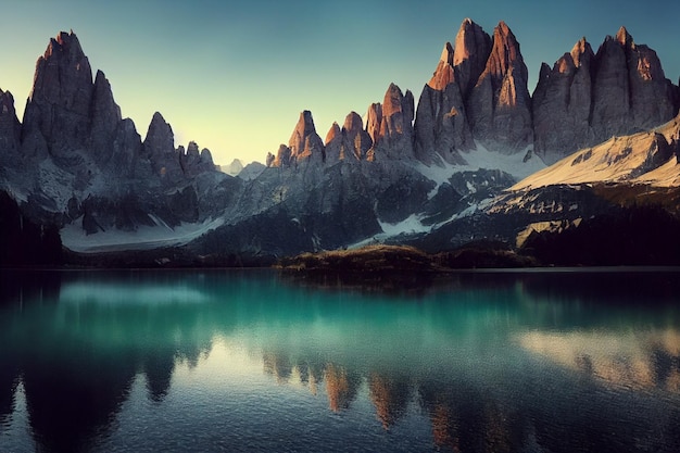 Lago in montagna Sfondo