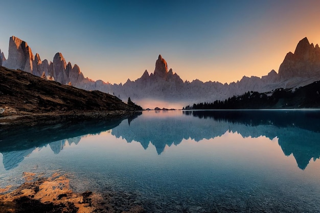 Lago in montagna Sfondo