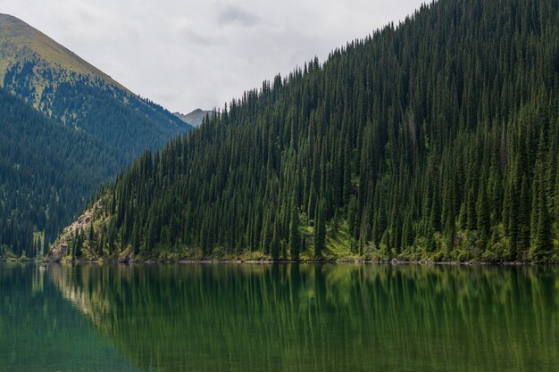 Lago Kolsay - lago della montagna nel Kazakistan