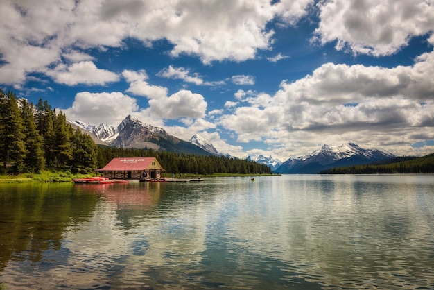 Lago Maligne nel Parco Nazionale di Jasper