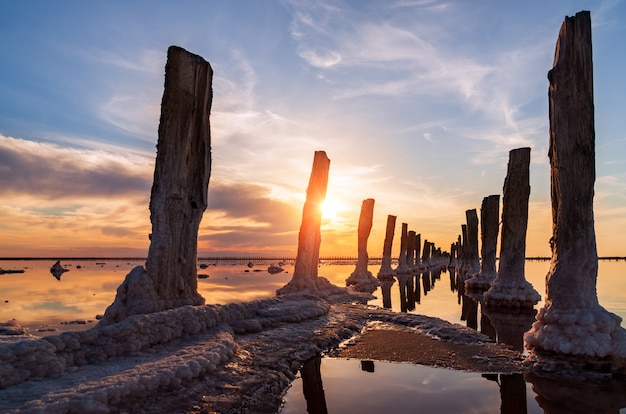 Lago Salato al tramonto