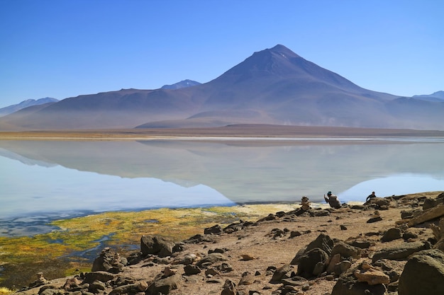 Laguna Blanca o il lago bianco nel dipartimento di Potosi della Bolivia