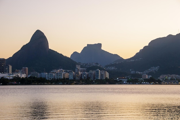 Laguna Rodrigo de Freitas a Rio de Janeiro in Brasile