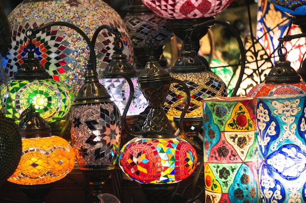 Lampada a mosaico turca luce tradizionale orientale