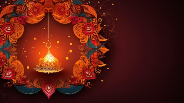 Lampada a olio tradizionale per la celebrazione di Diwali