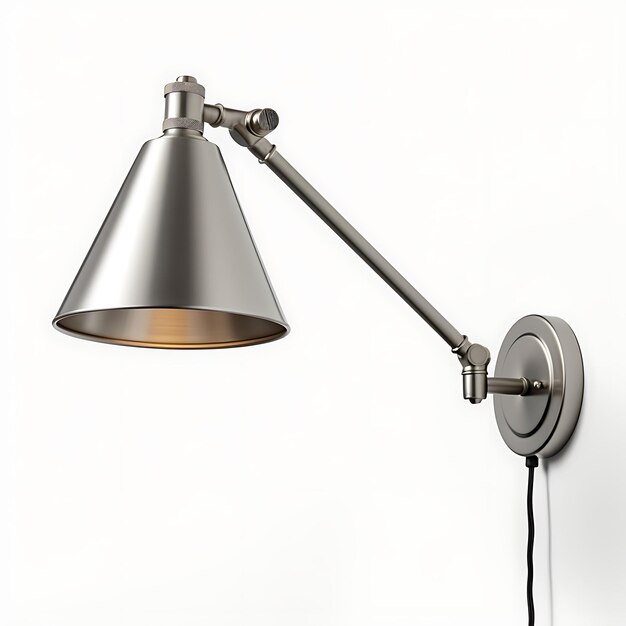 Lampada con braccio oscillante dal design elegante e isolato per la creazione di contenuti di podcasting e l'arredamento della stanza