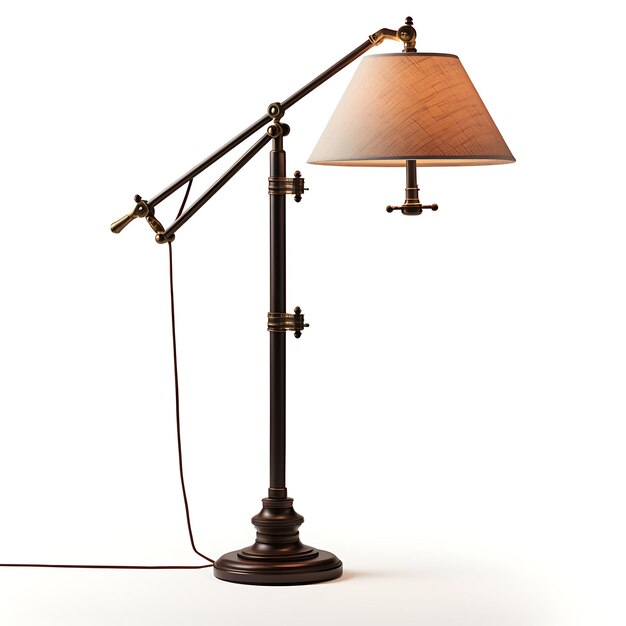 Lampada con braccio oscillante dal design elegante e isolato per la creazione di contenuti di podcasting e l'arredamento della stanza