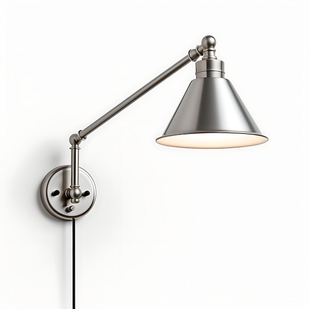 Lampada con braccio oscillante dal design elegante e isolato per la creazione di contenuti di podcasting e l'arredamento della stanza