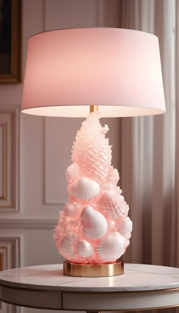 lampada da tavolo in ceramica rosa classica