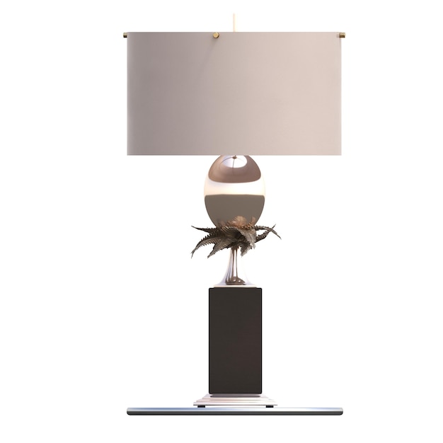 lampada da tavolo isolata su sfondo bianco lampada da stanza illustrazione 3D cg render