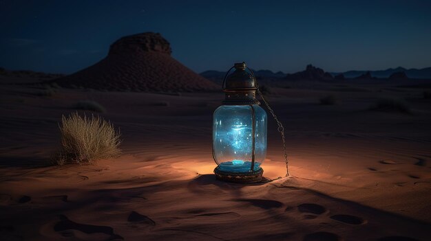 Lampada dei desideri nel desertoIA generativa