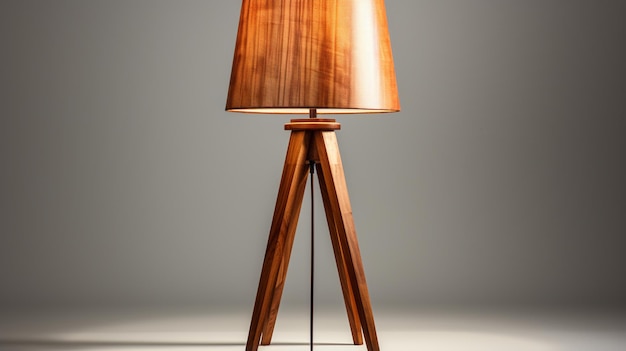 lampada di legno su sfondo nero