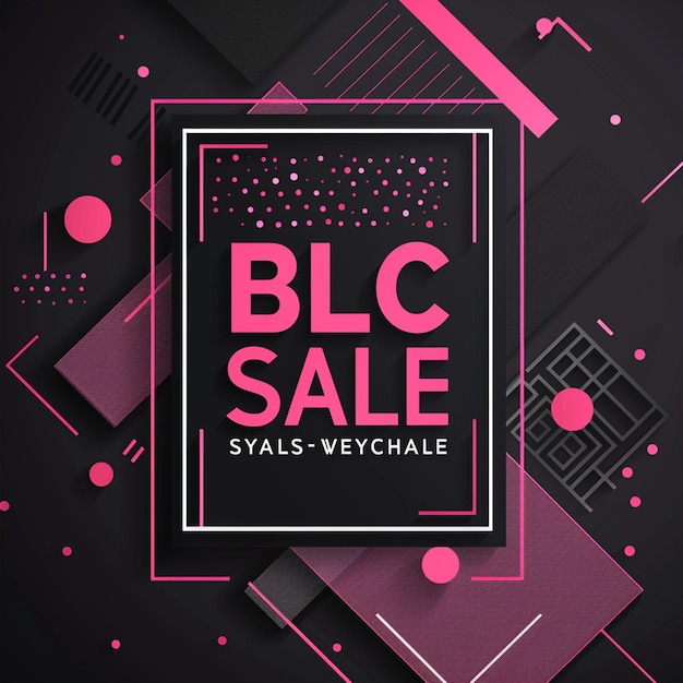 Lampade al neon luminose banner di vendita del Black Friday Vector poster di tendenza astratto