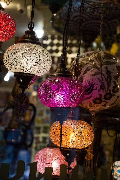 Lampade ottomane a mosaico del Grand Bazaar