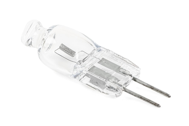 Lampadina alogena G4 su sfondo bianco
