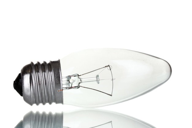 Lampadina isolata su bianco