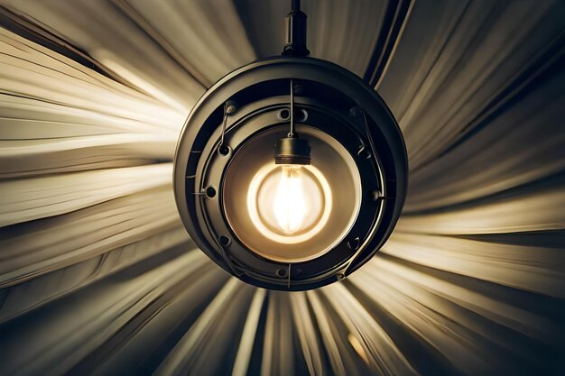 lampadina vintage appesa al soffitto per la decorazione del soggiorno