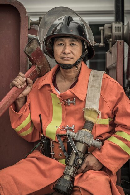 Lampang Thailandia, 30 agosto 2018, formazione e pratica di piani antincendio, stoccaggio di gas GPL.