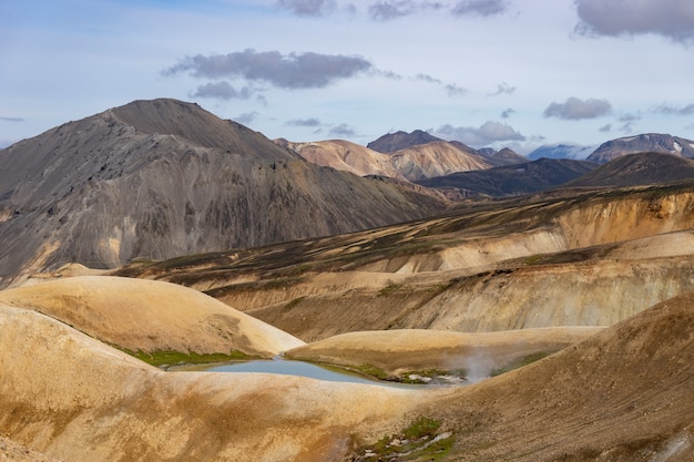 Landmannalaugar Montagne colorate sul sentiero escursionistico Laugavegur Islanda