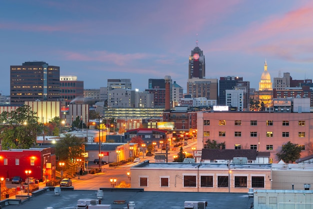 Lansing Michigan USA Skyline del centro cittadino