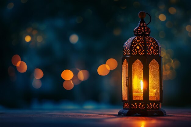 Lanterna araba nella notte concetto di Ramadan