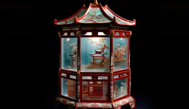 lanterna decorativa orientale in porcellana cinese