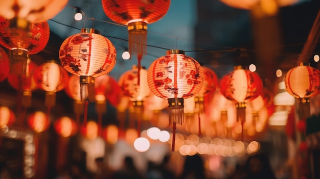 Lanterna di festa colorata nella stagione delle vacanze tradizionali cinesi Lanterna di festività colorata