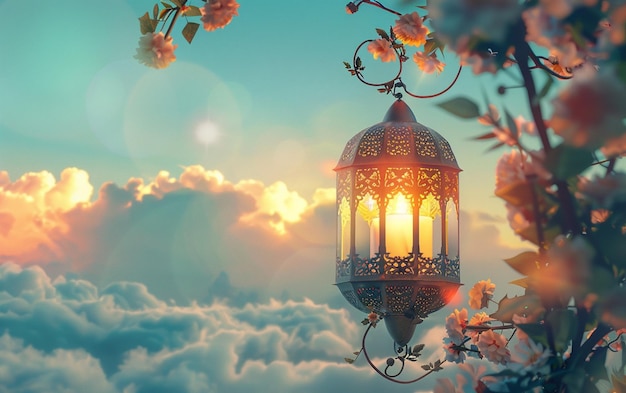 Lanterna islamica per la celebrazione del Ramadan in stile fantasy