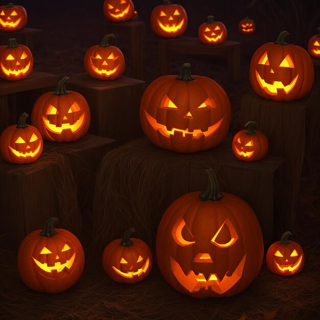 Lanterna spaventosa della zucca di Halloween